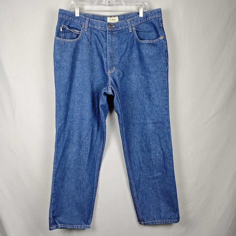 L.L. Bean Jeans Mens 40x29 Blue Medium Wash Classic Fit Straight Leg Denim Pants